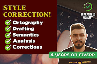 make a professional style correction in spanish