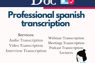 carry out effective transcriptions into spanish