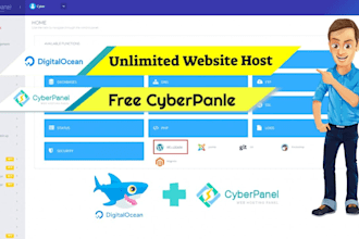 create digital ocean droplet with cyber panel easy to use