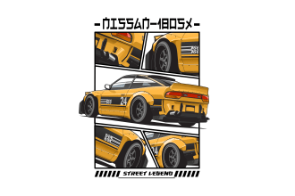 create custom car illustration or street racing vector art