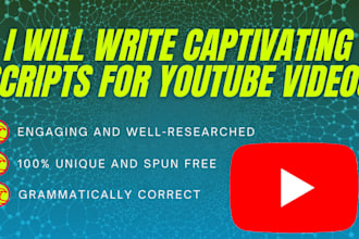 write captivating scripts for youtube video