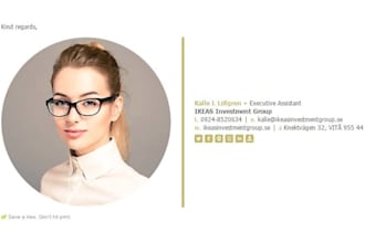 create clickable html email signature for you