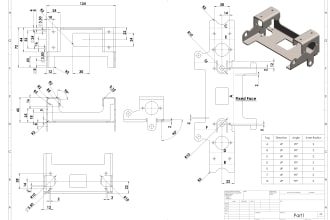 design sheet metal parts for cnc cutting machine using solidworks