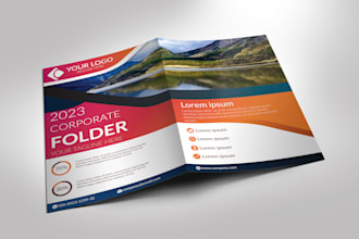 professional  folder design, flyer, door hangers in 24 hours