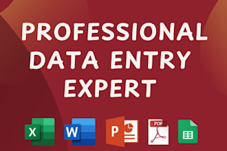 be your virtual assistant for data entry, web research, copy paste, typing