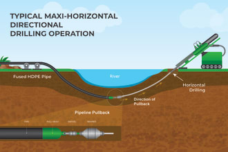 create a ground drilling process diagram