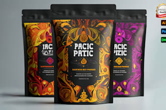 do premium cbd mylar bag design, pouch design, and product packaging