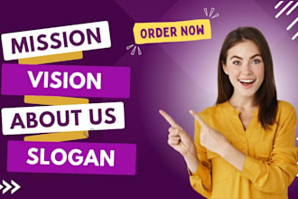 write impressive mission and vision statement, brand story