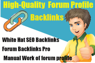 make 50 high quality forum profile backlinks top ranking