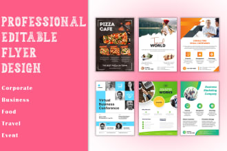 do corporate flyer, food flyer, event flyer and flyer design
