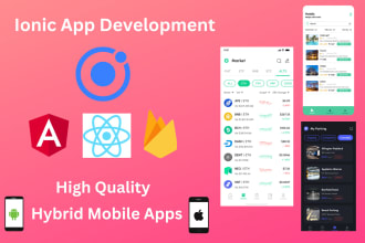 make hybrid mobile app with ionic angular react