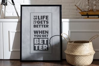 do minimalist typography poster and wall art design