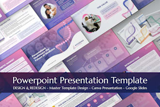 design powerpoint presentation, google slides and pitch deck