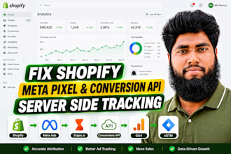 setup shopify facebook pixel, meta conversion API server side tracking