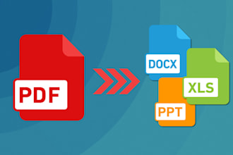 convert PDF, image  to word, excel