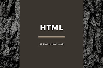 all kind of html jobs in low cost