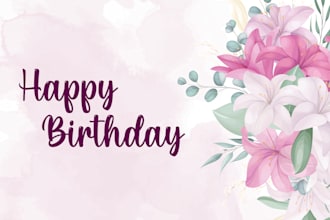 design watercolor birthday card