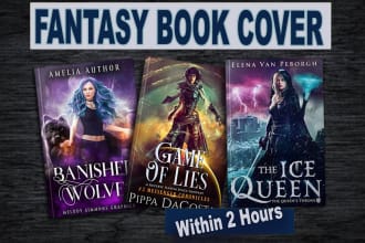 make a fantasy book cover, within 2 hours