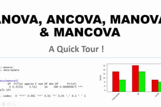 do statistcal experimental design, anova, ancova and more