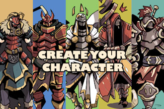 create warrior character design for you