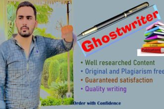ghostwrite your fictional and non fictional book and ebook
