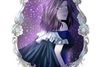 commissions realistic, anime and clothes in digital art