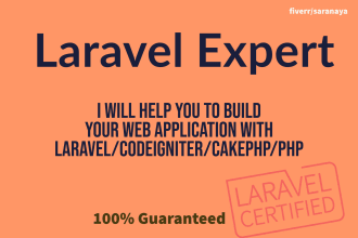 develop  website using php,laravel, codeigniter