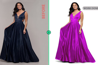 do image color correction, recolor, pattern change quickly