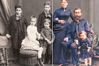 restore and colorize any old descratch and damaged photos