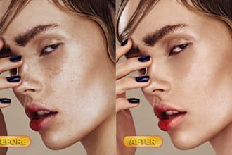 do high end portrait retouching, photo editing