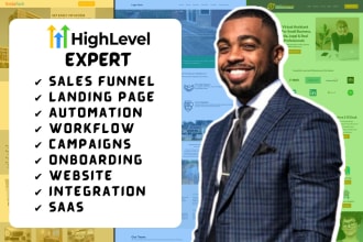 gohighlevel landing page gohighlevel sales funnel go high level website expert
