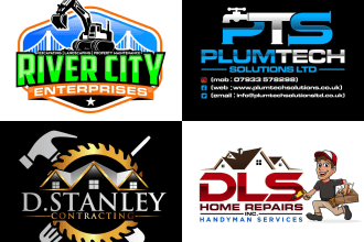 do construction,real estate and realtor logo design