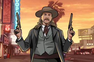 draw gta style cartoon portrait from your photo