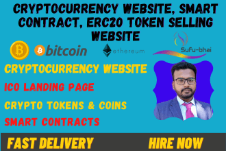 create cryptocurrency website, smart contract, erc20 token selling website