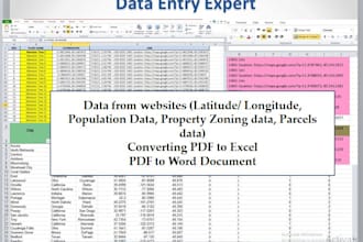 do online searching to complete your excel sheet