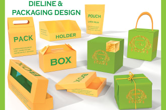 do box dieline design diecut box packaging design cut lines label