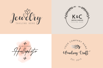 design hand draw a feminine logo