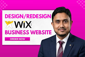 design or redesign wix website, wix business website