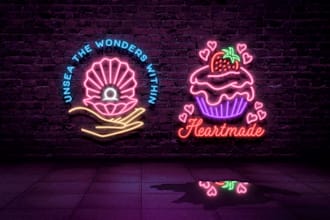 create custom neon logo or neon light sign