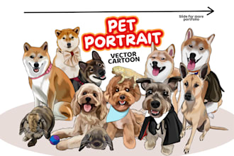 create a stunning vector pet illustration from your photo