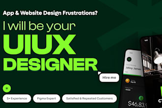 do modern mobile app ui ux design or website ui ux design, figma xd