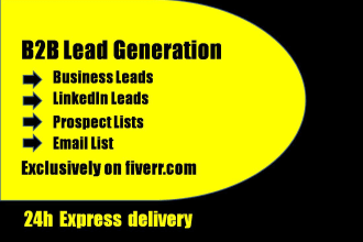 do b2b lead generation and prospect list building by linkedin research