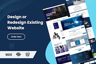 design, create or redesign the existing squarespace, wix or wordpress website