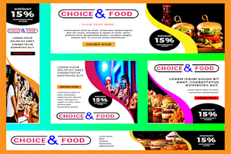 design web banner, etsy banner, PSD xd social and flyers