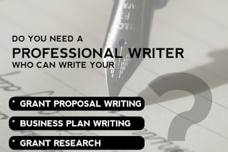 write a winning, grant proposal grant application, non profit, 501c3