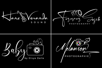 design photography, signature, handwritten, scripted logo