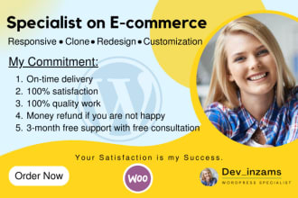 build online shop, online store, ecommerce website with wordpress