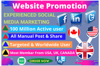 promote and advertise website, product, amazon or any link on social media