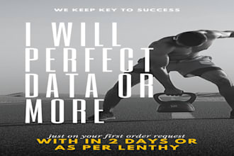 do perfect data entry, web research and copy paste work