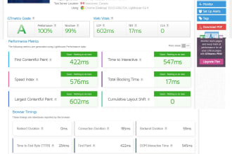give 90 page speed score on gtmetrix, google optimization w money back guarantee